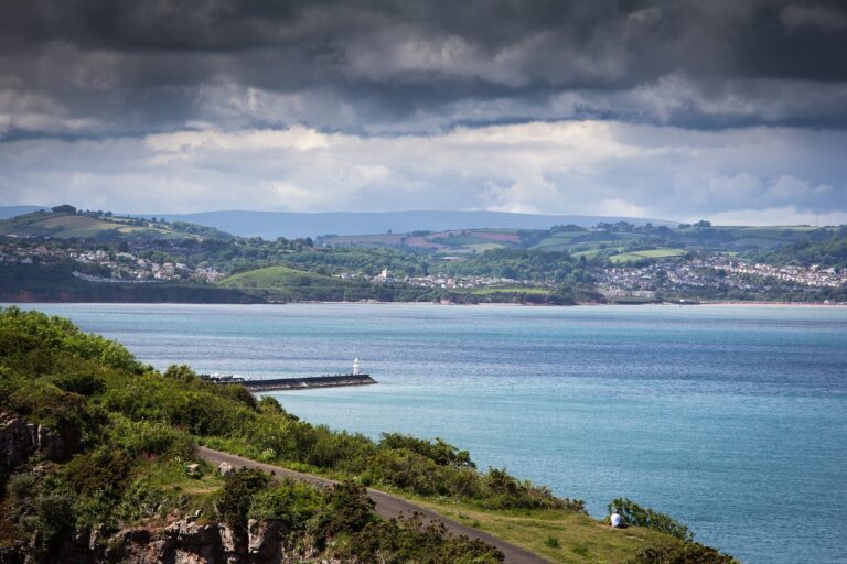 Picturesque view of Torbay coast